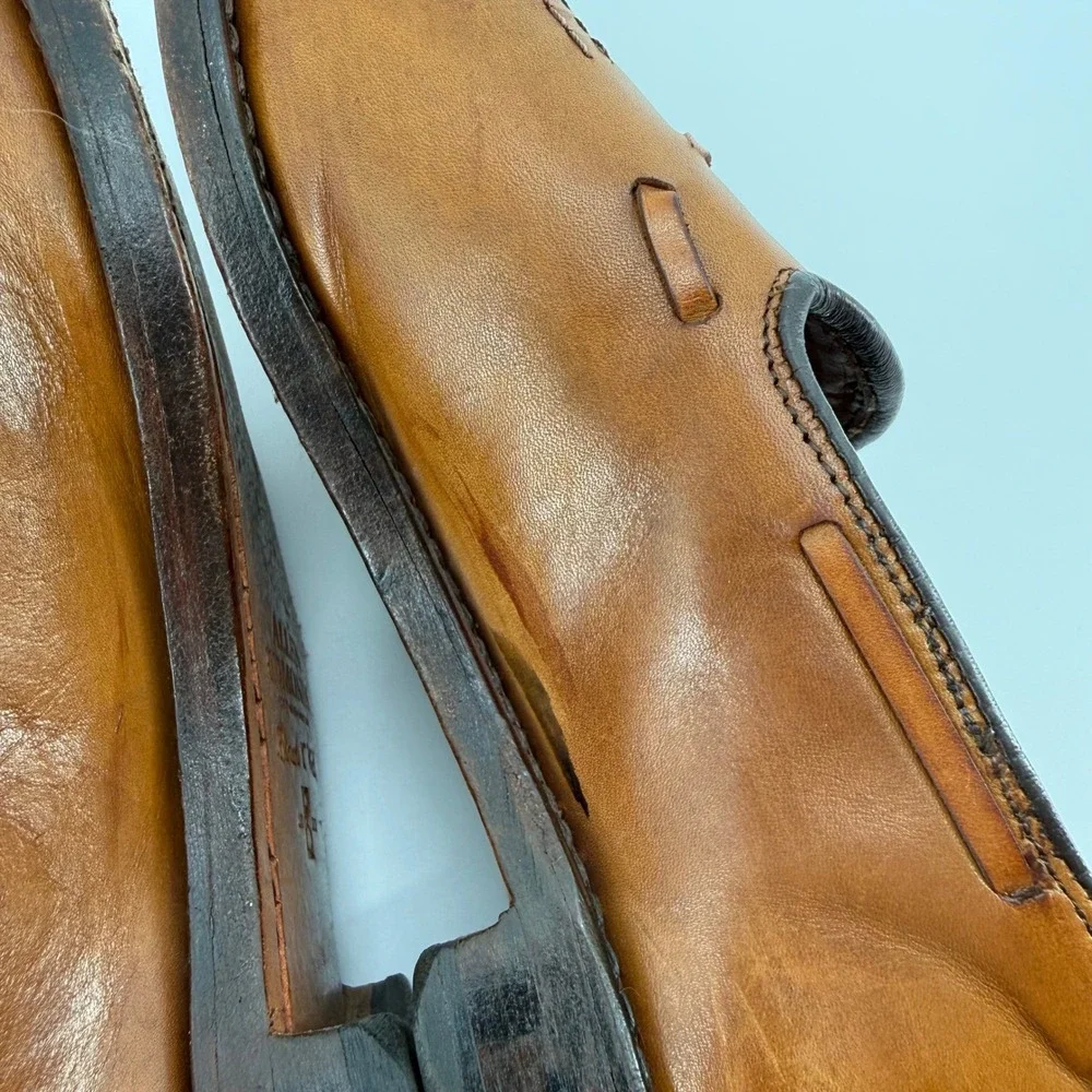 Allen Edmonds Grayson Mens 9 EEE Tan Leather Tassel Loafers Dress Shoes USA